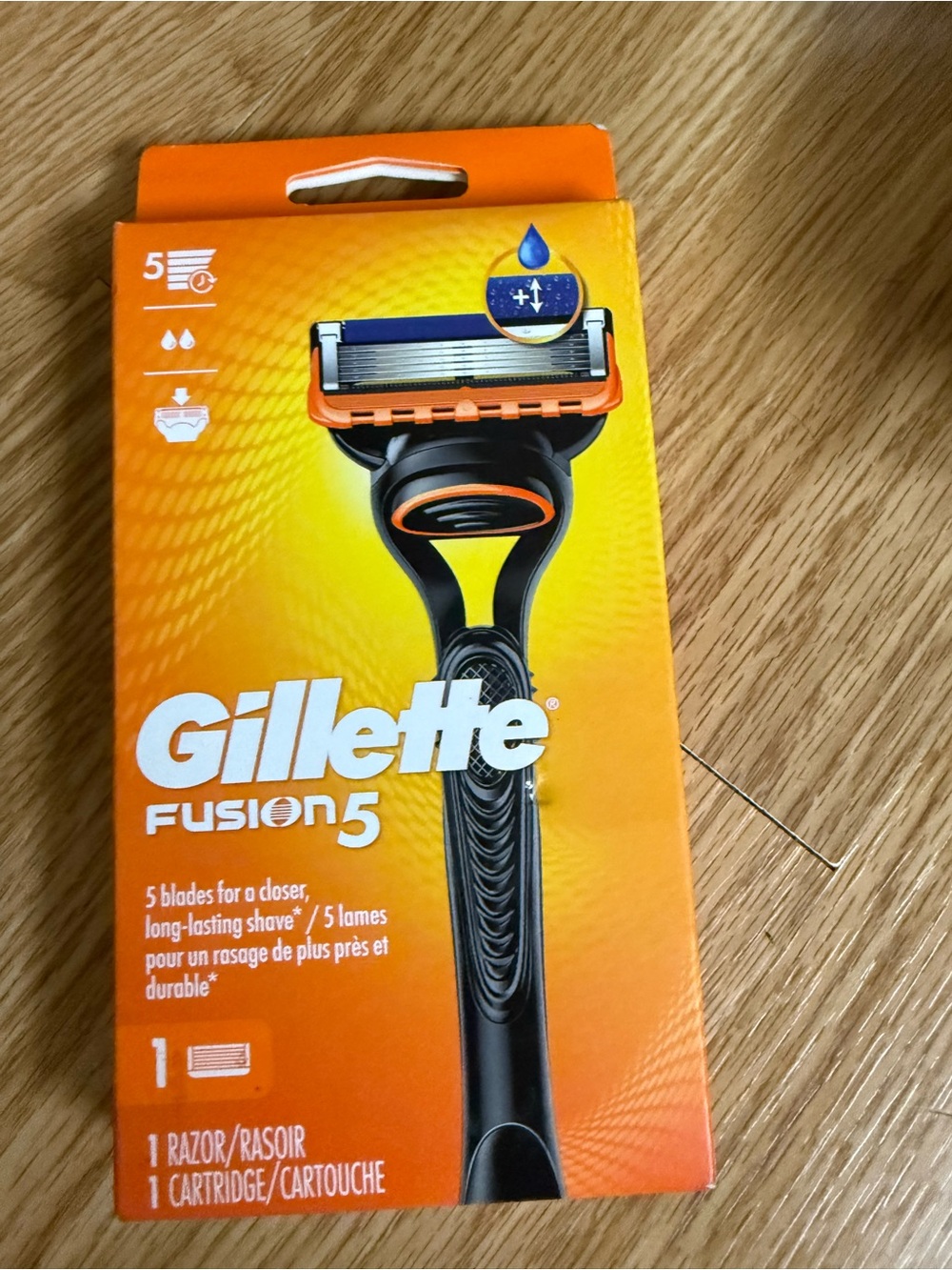 Gillette Fusion5 Razor - Orange & Black